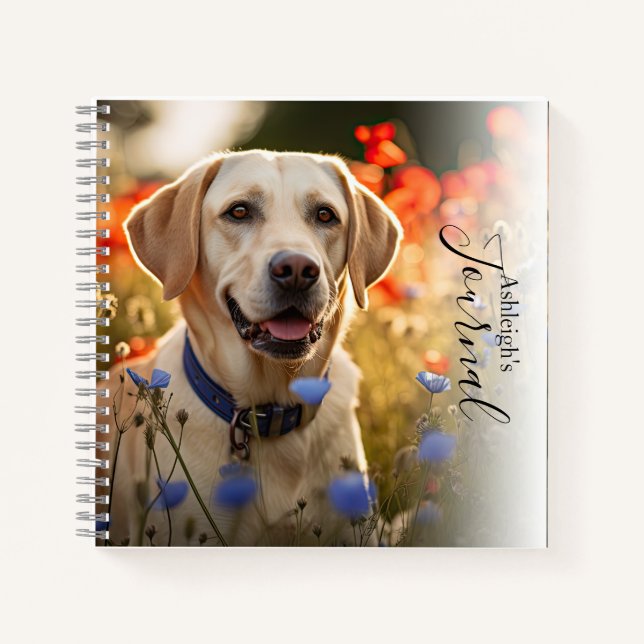 Personalized Yellow Labrador Retriever Journal (Front)