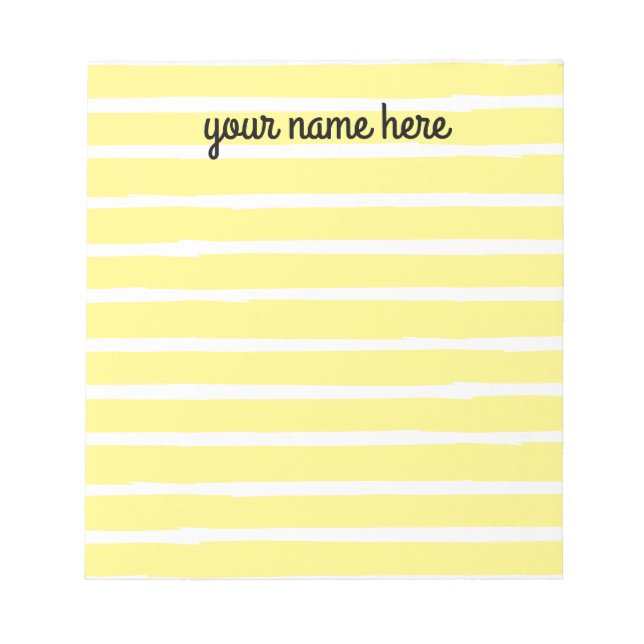Personalized Yellow Lined Notepad (Front)