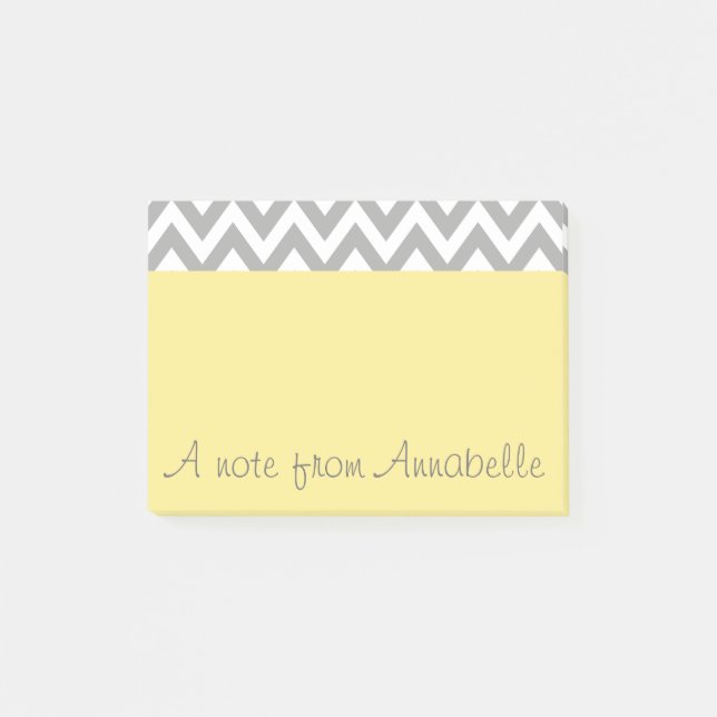 Personalized Yellow Office Post It Notes Gift (Front)