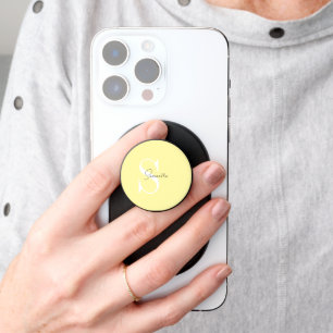 Personalized Yellow Pastel MagSafe PopGrip PopSocket