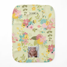 Personalized Yellow Pink Green Florals