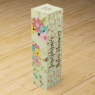 Personalized Yellow Pink Green Florals Gift Box