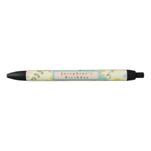 Personalized Yellow Pink Green Florals Pen