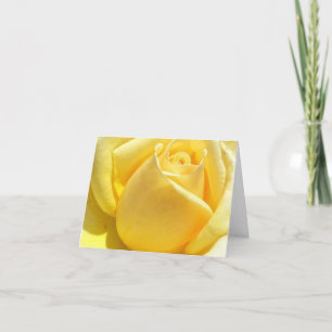 Personalized Yellow Rose Design Letterpress Thank You Card