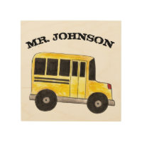 Personalized Yellow School Bus Driver Teacher Gift
