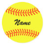 Personalized yellow softball stickers