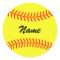 Personalized yellow softball stickers