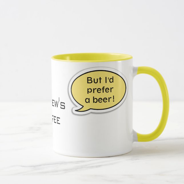 Personalized Yellow Speech Bubble Mug (Right)