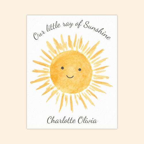 Personalized Yellow Sun Boho Baby Nursery Decor