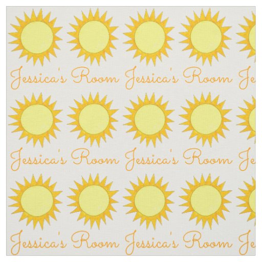 Personalized Yellow Sun Sunny Summer Sunshine Fabric