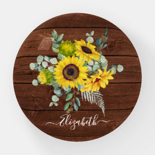 Personalized Yellow Sunflower Paperweight