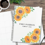 Personalized Yellow Sunflowers 2023 Planner<br><div class="desc">This pretty Planner is decorated with watercolor sunflowers and green foliage. You can personalize it by adding your name and changing the year. Use the Design Tool option to change the text size, style, and color. Because we create our artwork you won't find this exact image from other designers. Original...</div>