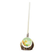 Personalized Yellow Sunflowers Floral Baby Shower Cake Pops (Front)