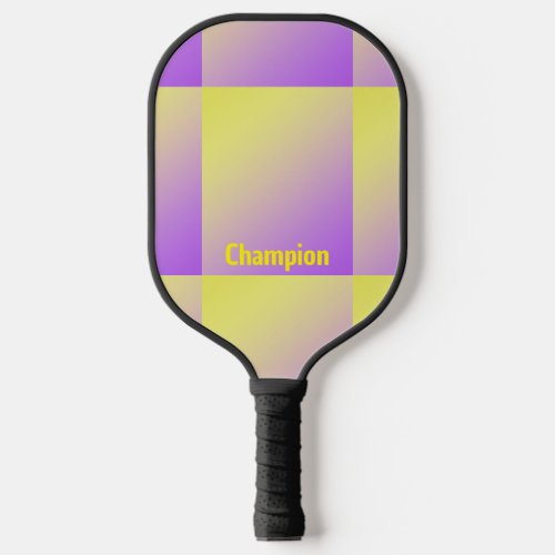 Personalized Yellow to Purple Gradient Pickleball Paddle