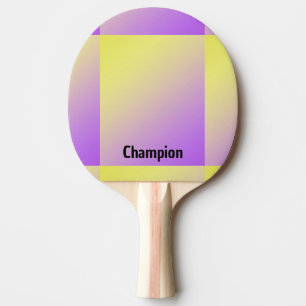 Personalized Yellow to Purple Gradient Ping Pong Paddle