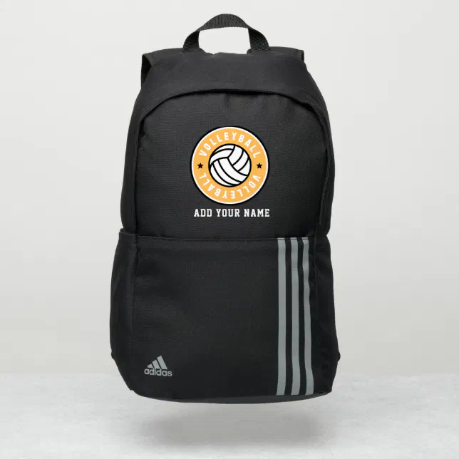 Personalized Yellow Volleyball Player Name Adidas Backpack Zazzle
