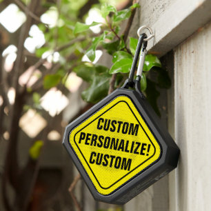 Personalized Yellow Warning Bluetooth Speaker