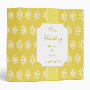 Personalized Yellow Wedding Binder