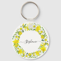 Personalized Yellow White Spring Daffodils Garland