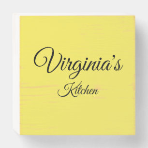Personalized Yellow Wooden Box Sign