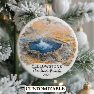 Personalized Yellowstone National Park, Montana Ceramic Ornament