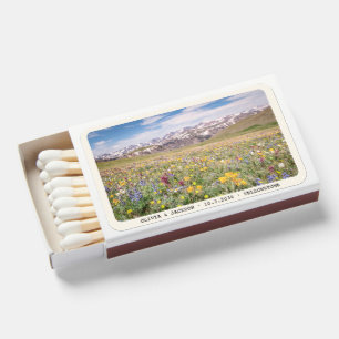 Personalized Yellowstone Wedding Favor Matchboxes