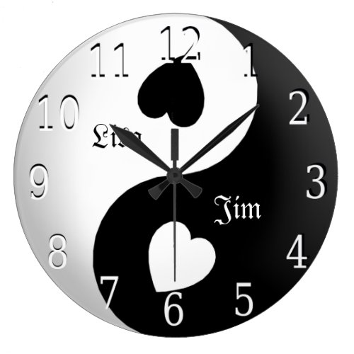 Personalized Yin Yang Love Clock