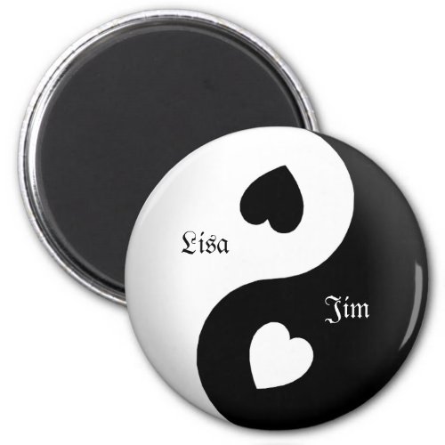 Personalized Yin Yang Love Magnet