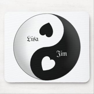 Personalized Yin Yang Love Mouse Pad