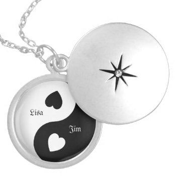 Personalized Yin Yang Love Necklace by atteestude at Zazzle