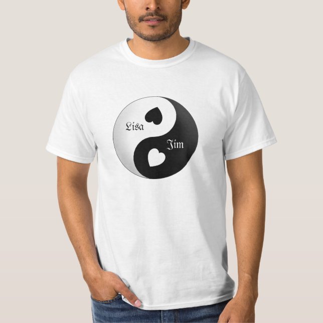 Personalized Yin Yang Love Shirt (Front)