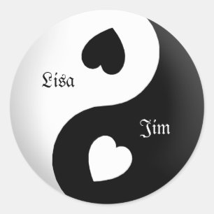 Personalized Yin Yang Love Stickers