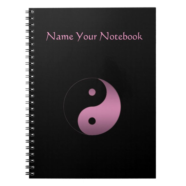 Personalized Yin Yang Symbol Notebook (Front)