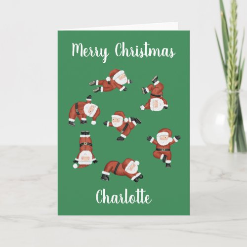 Personalized yoga Christmas  Card