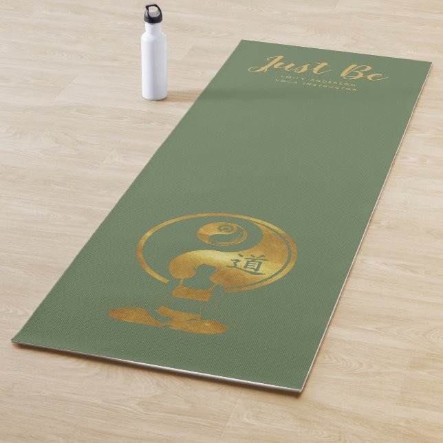 Personalized YOGA Instructor, Just Be SAGE GREEN Mat (In Situ)