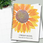 Personalized Yoga Instructor Planner 2023<br><div class="desc">This modern botanical Yoga Instructor Planner is decorated with a yellow watercolor sunflower. 
Easily customizable.
Use the Design Tool to change the text size,  style,  or color.
As we create our artwork you won't find this exact image from other designers.
Original Watercolor © Michele Davies.</div>
