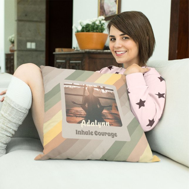 Personalized Yoga Lover Teacher Mom Women Gift Throw Pillow (Personalized Yoga Lover Teacher Mom Women Gift)