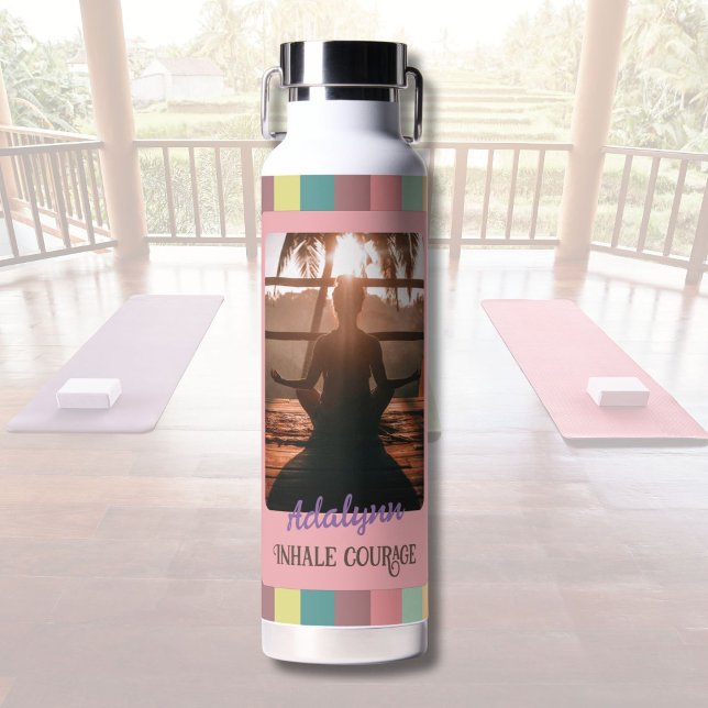 Personalized Yoga Lover Teacher Mom Women Gift Water Bottle (Personalized Yoga Lover Teacher Mom Women Gift)
