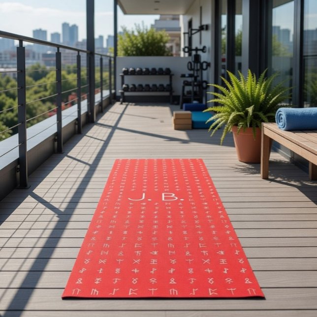 Personalized Yoga Mat with Monogram & Runic Symbol (Creator Uploaded)