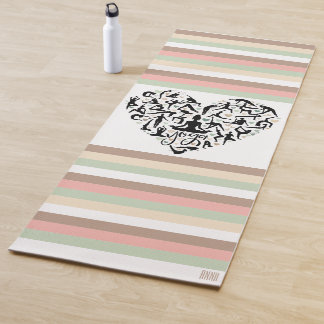 Personalized Yoga Matte with heart and name Mat