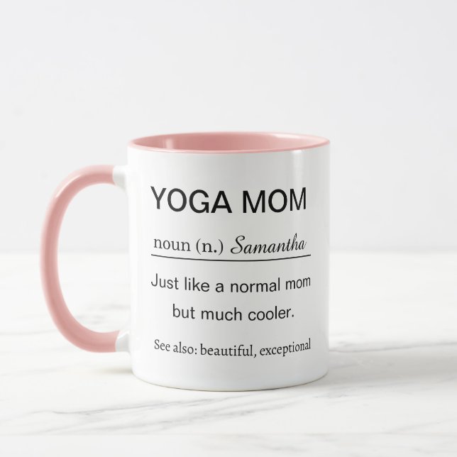 Personalized Yoga Mom Definition Mug (Left)