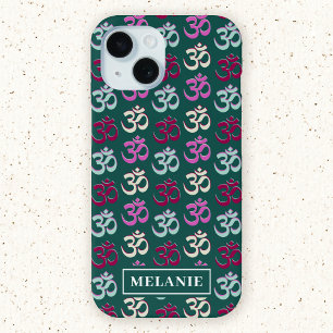Personalized Yoga Oom Symbol Pattern iPhone 15 Case