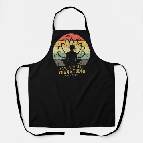 Personalized Yoga Studio Fitness Instructor Guru Apron