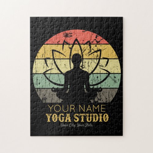 Personalized Yoga Studio Fitness Instructor Guru  Jigsaw Puzzle