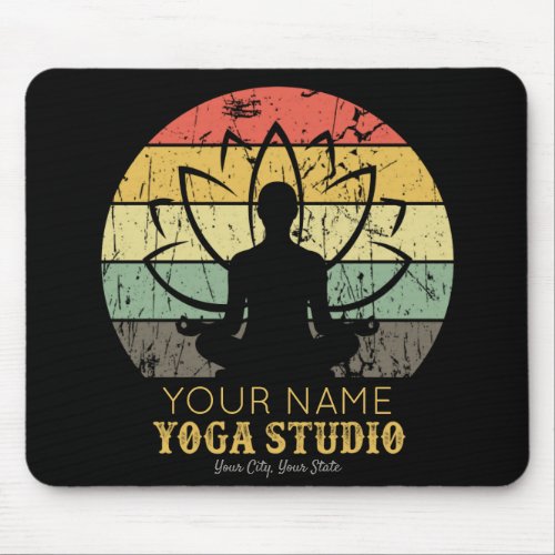 Personalized Yoga Studio Fitness Instructor Guru Mouse Pad