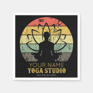 Personalized Yoga Studio Fitness Instructor Guru  Napkins