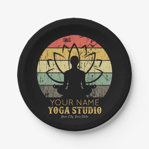Personalized Yoga Studio Fitness Instructor Guru  Paper Plates