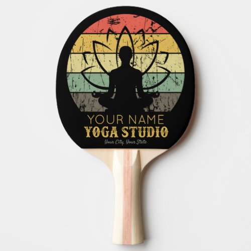 Personalized Yoga Studio Fitness Instructor Guru  Ping Pong Paddle