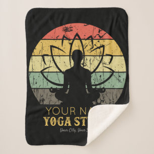 Personalized Yoga Studio Fitness Instructor Guru Sherpa Blanket