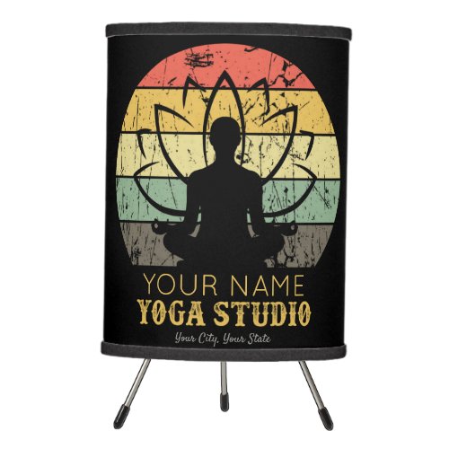 Personalized Yoga Studio Fitness Instructor Guru Tripod Lamp